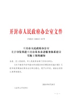红头关于推进开封市基本养老服务体系建设的实施方案 封面
