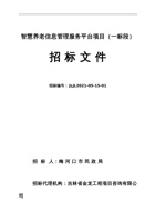 梅河口市智慧养老信息管理服务平台项目 封面