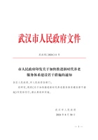 武汉市关于加快推进新时代养老服务体系建设若干措施的通知 封面