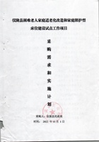 仪陇县困难老人家庭适老化改造和家庭照护型床位建设试点工作采购项 封面