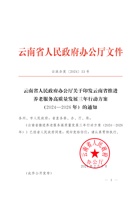 云南省推进养老服务高质量发展三年行动方案2024—2026年 封面