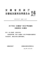 安徽省“十四五”养老服务发展规划 封面