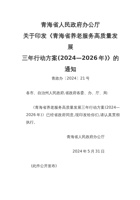 青海省养老服务高质量发展三年行动方案(2024—2026年) 封面