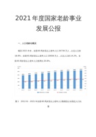 2021年度国家老龄事业发展公报 封面