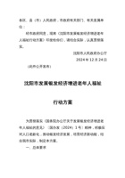 沈阳市发展银发经济增进老年人福祉 行动方案 封面