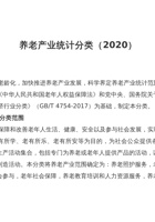 养老产业统计分类（2020） 封面
