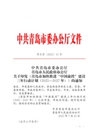 关于印发《青岛市加快推进 “中国康湾”建设 三年行动计划 (2025—2027年)》的通知 封面